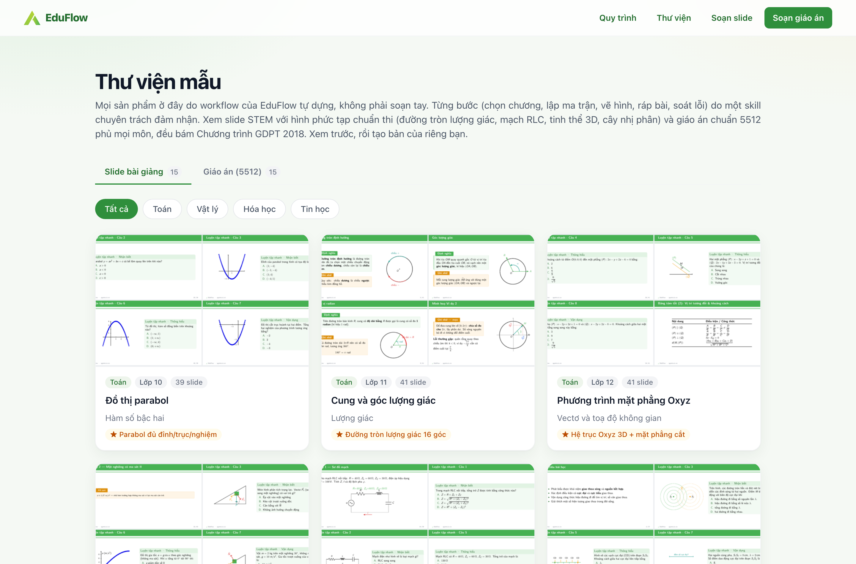 Thư viện mẫu EduFlow