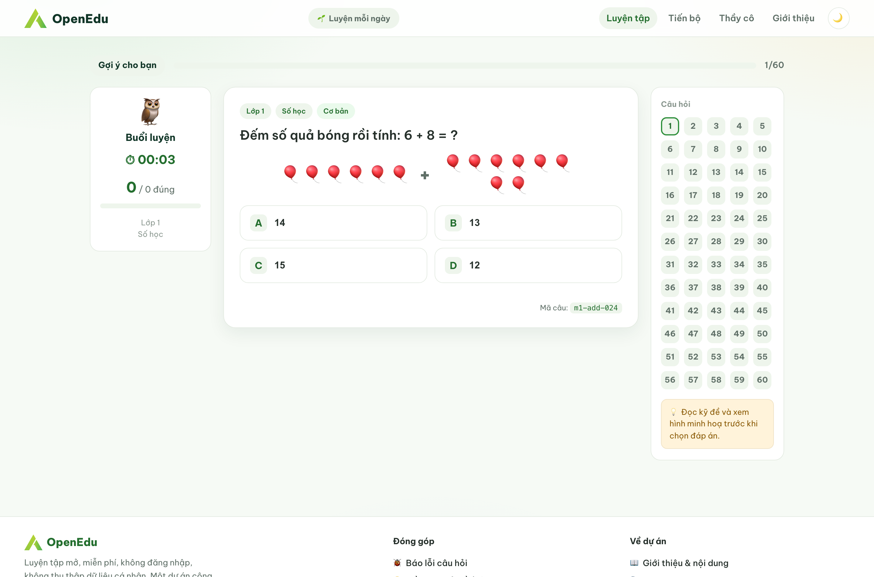 Câu luyện OpenEdu